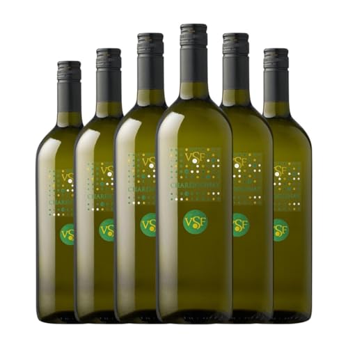 Villa Santa Flavia Chardonnay Venezia 1 L Weißwein (Karton mit 6 Flaschen von 1 L) von Villa Santa Flavia