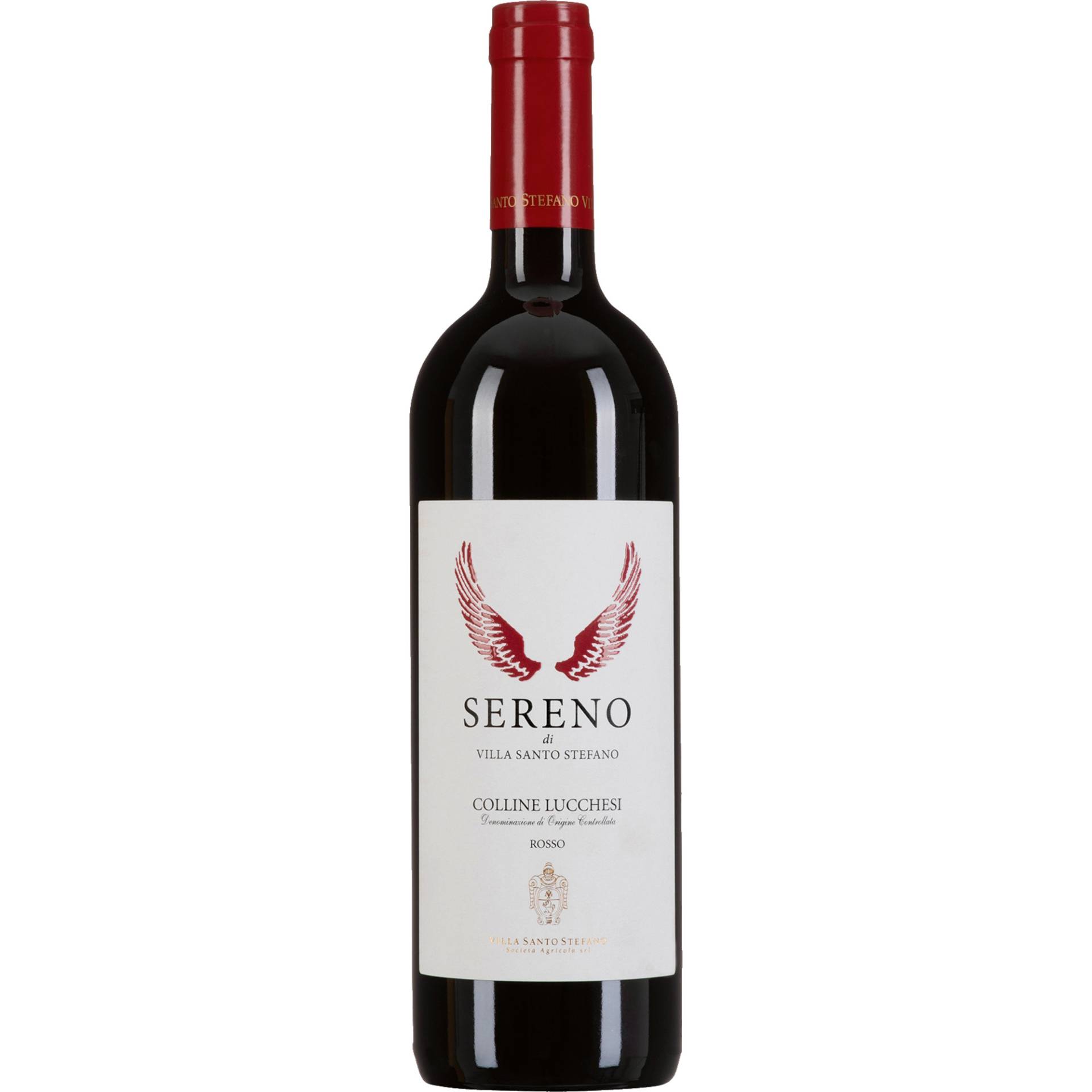 Santo Stefano Sereno, Colline Lucchesi DOC, Toskana, 2022, Rotwein von Villa Santo Stefano Società Agricola S.r.l.,55100,Pieve Santo Stefano,Italien