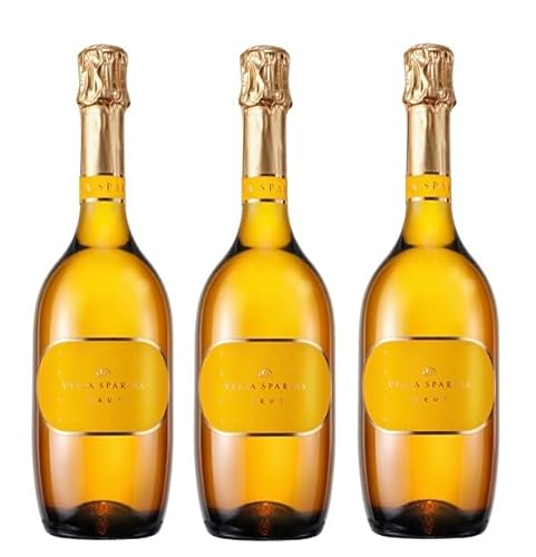 3x 0,75l - Villa Sparina - Cortese - Blanc de Blancs - Spumante Brut - Piemonte - Italien - Schaumwein brut von Villa Sparina