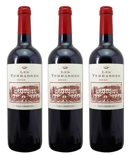 3x 0,75l - 2018er - Villa Vallombrosa - Les Terrasses - Rouge - Côtes de Provence A.O.P. - Frankreich - Rotwein trocken von Villa Vallombrosa