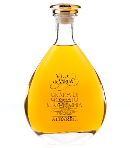 Villa de Varda Grappa di Moscato Stravecchia Albarel in Mahagoniholzkiste 40 % vol (1 x 70 cl) von Villa de Varda