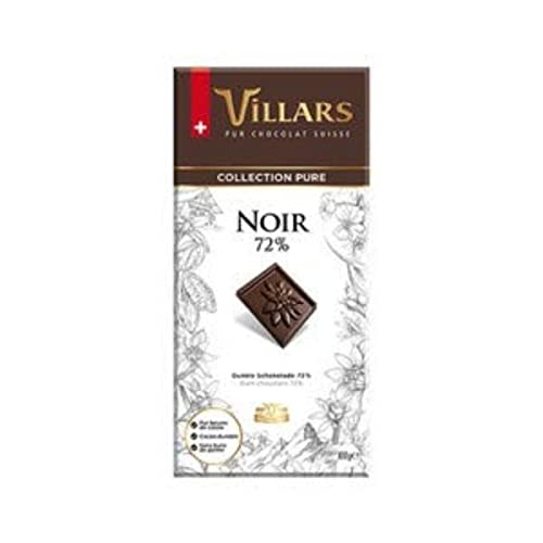 Villars Dunkle Schokolade mit 72% Kakao 100g, 1er Pack (1 x 100 g) von Villars