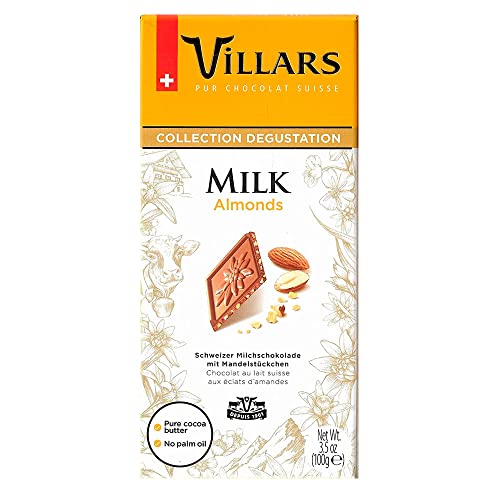 Villars - Milk & Almonds Chocolate Bar - 100g von Villars