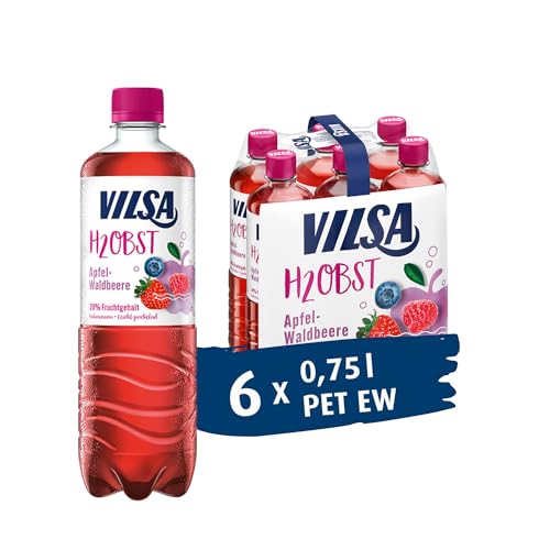 VILSA H2Obst Apfel-Waldbeere, 6 x 0,75 l PET von Vilsa