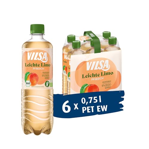 VILSA Leichte Bio Limo Pfirsich, 6 x 0,75 l PET von Vilsa