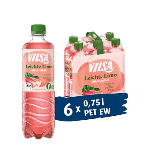 VILSA Leichte Bio Limo Rhabarber, 6 x 0,75 l PET von Vilsa