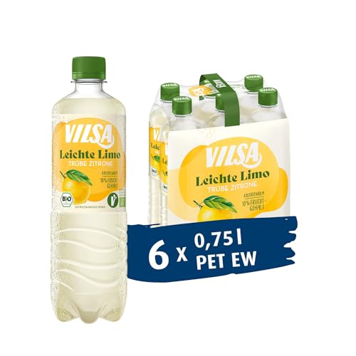 VILSA Leichte Bio Limo Trübe Zitrone, 6 x 0,75 l PET von Vilsa