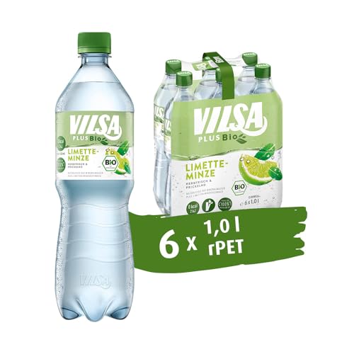 VILSA PLUS Bio Limette-Minze, 6 x 1,00 l rPET von Vilsa