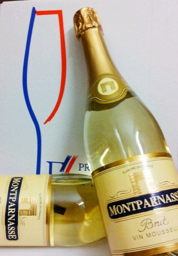 MONTPARNASSE Brut VIN MOUSSEUX 0,75l. Flasche Sekt delikat / weiss von Vin Mousseux