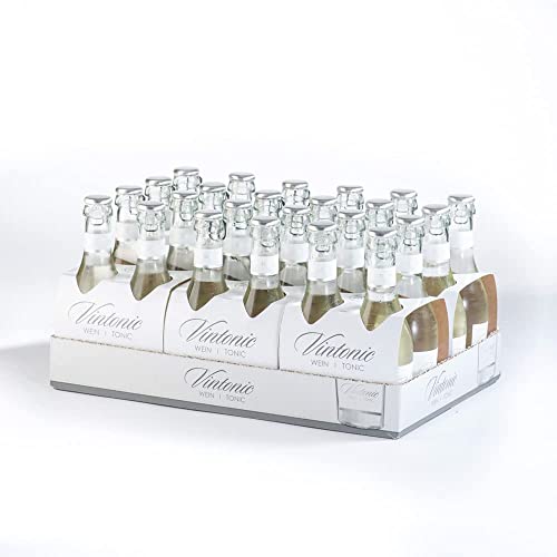 VINTONIC Wein + Tonicwater mit feiner Bitternote [12 x 0,20l] - versetzt mit Kohlensäure - Fruchtiger & Würziger Geschmack - 5,6% vol. Alk. (12 * 0,2l) von VinTonic GmbH, Dürnleis 11, 2033,Dürnleis, AT