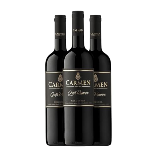 Viña Carmen Valle de Colchagua Große Reserve 75 cl Rotwein (Karton mit 3 Flaschen von 75 cl) von Viña Carmen