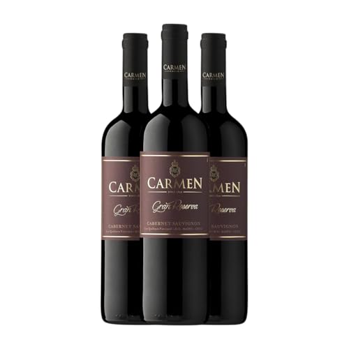 Viña Carmen Valle del Maipo Große Reserve 75 cl Rotwein (Karton mit 3 Flaschen von 75 cl) von Viña Carmen