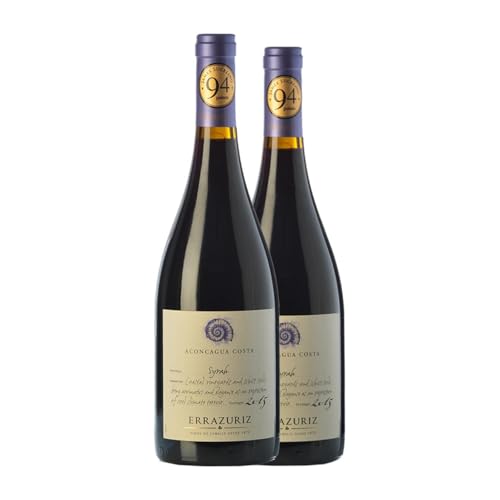 Viña Errazuriz Aconcagua Costa Syrah Valle del Aconcagua Alterung 75 cl Rotwein (Karton mit 2 Flaschen von 75 cl) von Viña Errazuriz