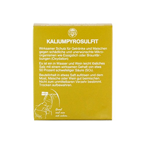 Vina Kaliumpyrosulfit 10x10 Gramm, Kaliumdisulfit, Schwefelpulver von VINA