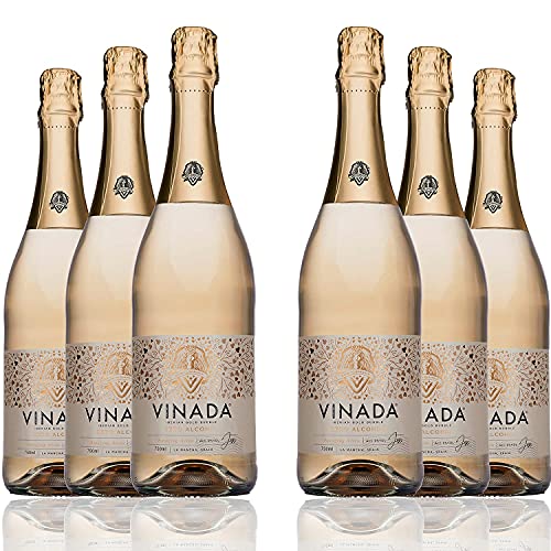 VINADA - Sparkling Gold - Zero Alcohol Wine - 750 ml (6 Glass Bottles) von Vinada