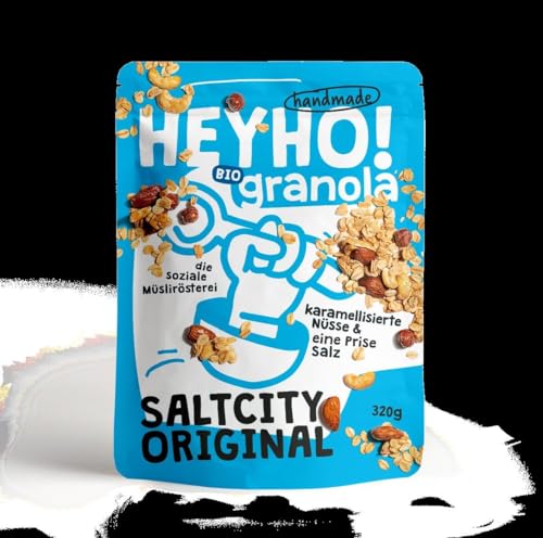 HEYHO! Saltcity Original - Handmade Granola mit Nüßen und Salz - 320 g Beutel von Vincent Becker