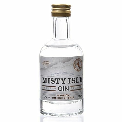 Misty Isle Gin MINIATUR 50 ml - 41,5% Vol. Alc. - Rund und vielfältig im Geschmack mit erdigen Untertönen von Vincent Becker