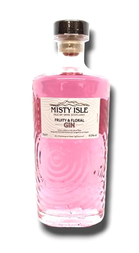 Misty Isle Pink Gin - 0,7 l - 41,5% Vol. Alc. - Fruchtiger Old Tom-Gin - Botanicals: Wacholder, Himbeeren, Birnen, schwarze Johannisbeere und Mädesüß von Vincent Becker