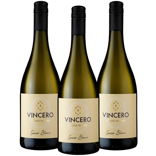 VINCERO Secco Blanc│Premium alkoholfreier Wein (<0,5%)│Erfrischend & fruchtig entalkoholisierter Secco aus Deutschland ohne Alkohol│3er Pack (3 x 0,75 l) von Vincero