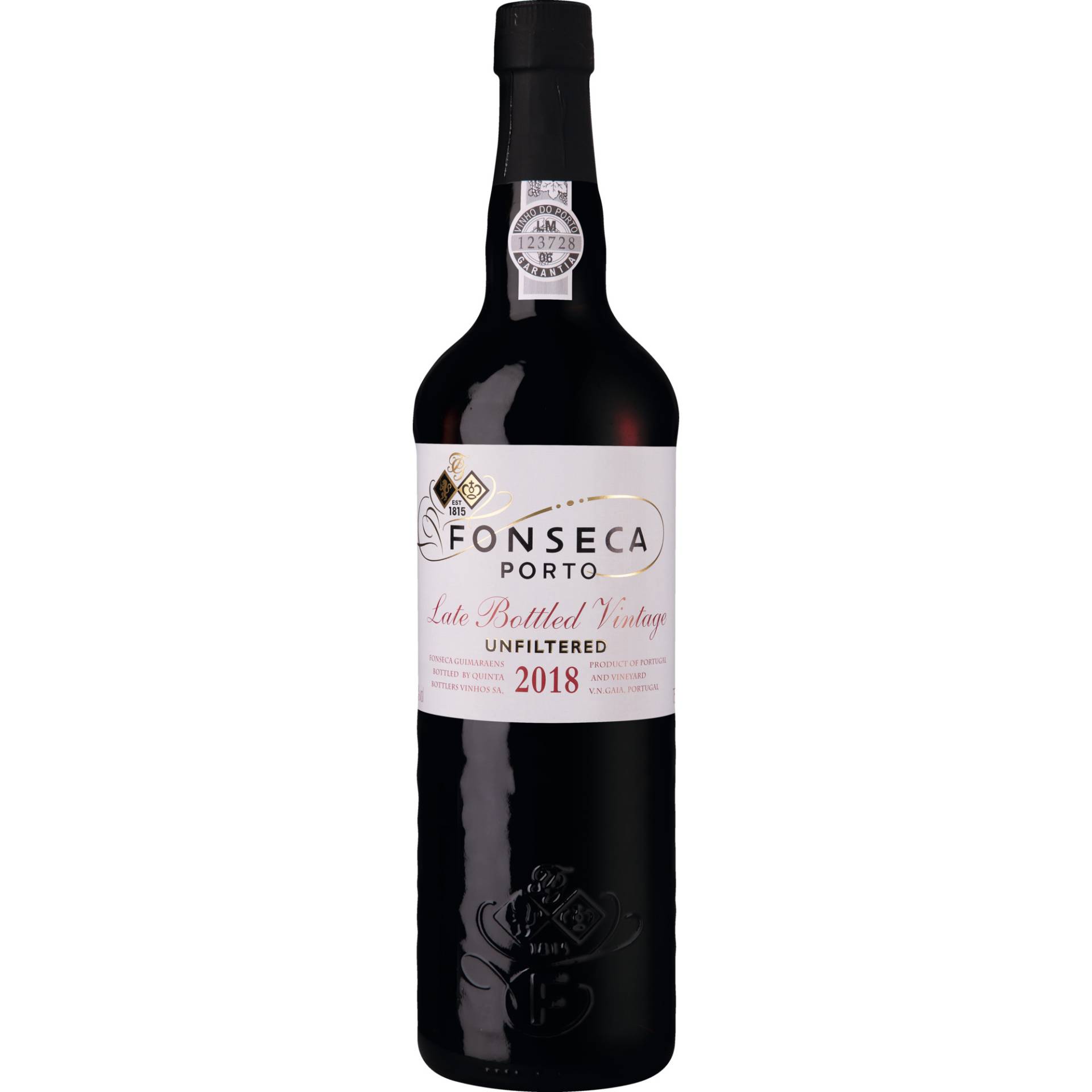 Fonseca Late Bottled Vintage Port, Vinho do Porto DOC, 0,75 L, 20% Vol., Douro, 2018, Spirituosen von Vinhos SA, Vila Nova de Gaia, Portugal