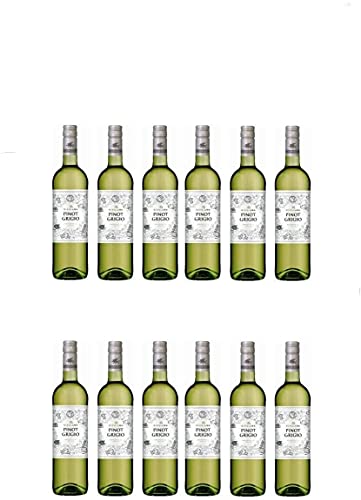Cipriano Pinot Grigio Venezie Weißwein italienischer Wein trocken DOC Italien Literflasche (12 Flaschen) von Vini Cipriano