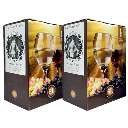 Vino Calabro il Puttino │ Rotwein IGP Kalabrien │ Bag in Box │ Gaglioppo │ Unfiltriert │ Cutro Calabria Italy | Weingut Virelli | IGP CALABRIA | Calabrese (10 L) von Vino Calabro Il Puttino