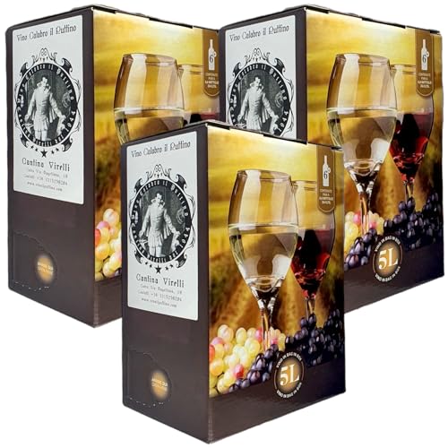 Vino Calabro il Puttino │ Rotwein IGP Kalabrien │ Bag in Box │ Gaglioppo │ Unfiltriert │ Cutro Calabria Italy | Weingut Virelli | IGP CALABRIA | Calabrese (15 L) von Vino Calabro Il Puttino