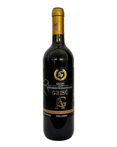 Grisù Rotwein | Vino Galone - Trockener, Fruchtiger, Roter Wein der Rebsorten Barbera & Bonarda, perfekt zu Fisch, Meeresfrüchten und Antipasti, für jeden Anlass, 750ml Schaumwein (3) von Vino Galone