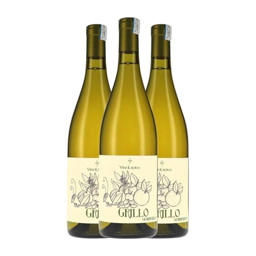 Lauria Giardinello Grillo Sicilia 75 cl Weißwein (Karton mit 3 Flaschen von 75 cl) von Vino Lauria