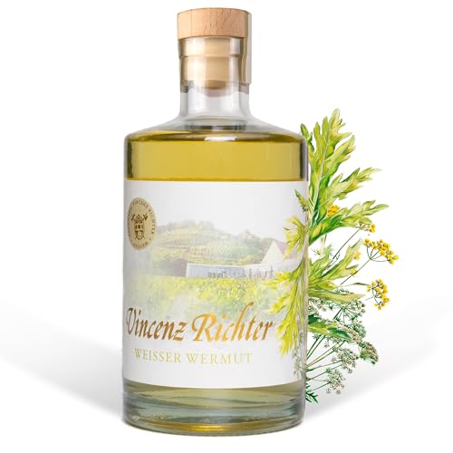 Brennerei Vincenz Richter - Weißer Wermut 16% vol (500ml) - Fruchtig-Herber Aperitif aus Sächsischem Riesling - Veredelt mit ausgewählten regionalen Botanicals & hauseigenem Destillat von Vino Veritas