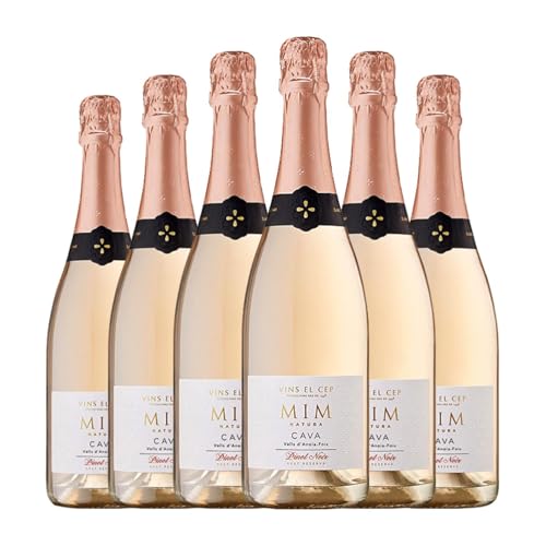 El Cep Mim Rose Spätburgunder Brut Cava Halbe Flasche 37 cl Rosé Sekt (Karton mit 6 Halbe Flasche von 37 cl) von Vins El Cep