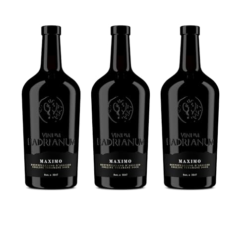 3 Bottles Italian MAXIMO 2021 Red Wine (Color Bright Ruby) Montepulciano D'Abruzzo by by Vinum Hadrianum | Colline Teramane DOCG Embrace Wine | Excellence in Every Sip - (Each Bottle 750 ml) von Vinum Hadrianum