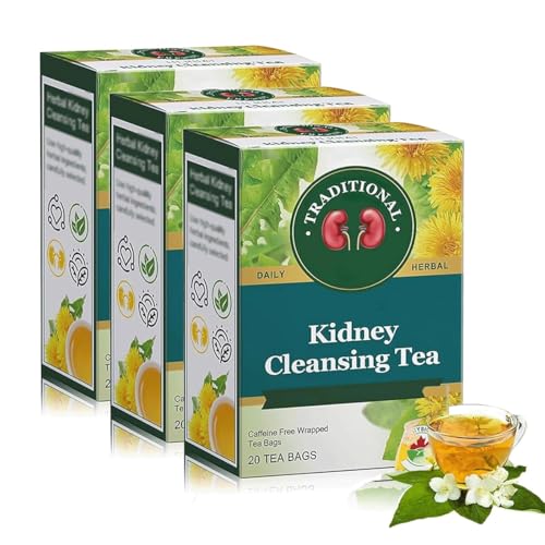 Traditional Healthy Organic Kidney Cleansing Tea, 20 Bags/Box, Chinese Kidney Cleanse Tea for Men,China Kidney Cleanse Tea,Traditional Herbal Kidney Cleansing Tea Body Treatment (3 Box) von Vinxan