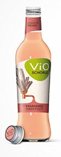 8 Flaschen a 300ml Vio Schorle Rhabarber inclusive 1.20€ MEHRWEG Pfand Glas von Zeelec