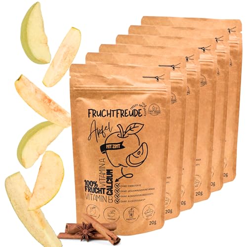 300g Gefriergetrocknete Äpfel – Halbierte Trockenfrüchte, 100% Natur, ohne Zuckerzusatz – Knusprig & aromatisch – Perfekt als Snack oder für Müsli – Freeze Dried Apples von Virelya