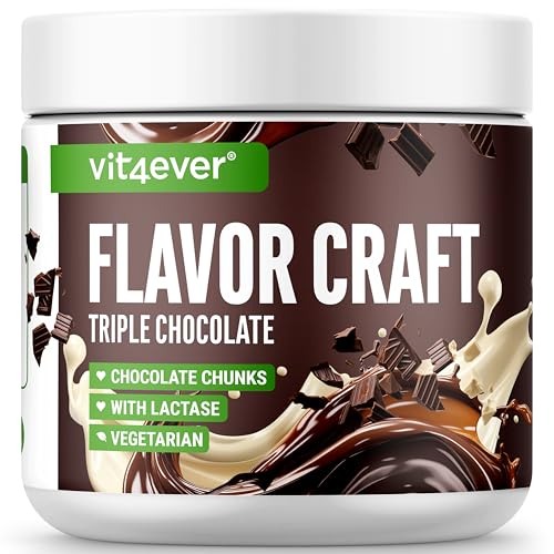 Geschmackspulver Triple Chocolate mit extra vielen Chunks - 250 g - Leckerer Geschmack und Süße - Vielseitig einsetzbar für Lebensmittel & Getränke - Flavour Powder - FLAVOR CRAFT von Vit4ever