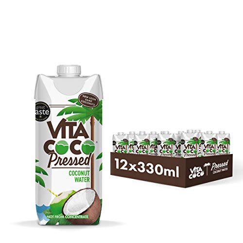 Vita Coco - gepresstes Kokoswasser 12x330ml, natürlich hydrierend mit Elektrolyten, glutenfrei, voll mit Vitamin C & Potassium, Kokosgeschmack von Vita Coco