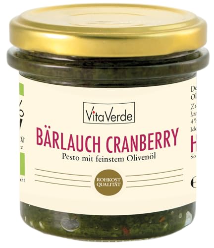 Vita Verde Bio Bärlauch Cranberry Pesto Heldenkraut, 140 g von Vita Verde