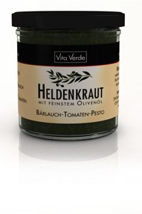 Vita Verde Bio Heldenkraut - Tomate, Bärlauch - Pesto (6 x 165 ml) von Vita Verde