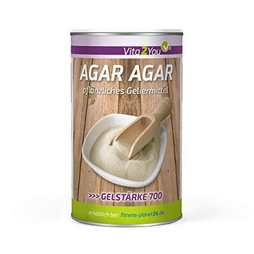 Vita2You Agar Agar 200g - Geliermittel - Glutenfrei - EU Anbau - veganes Agar Pulver in Lebensmittelqualität - pflanzliche Gelatine - Premium Qualität von Vita2You