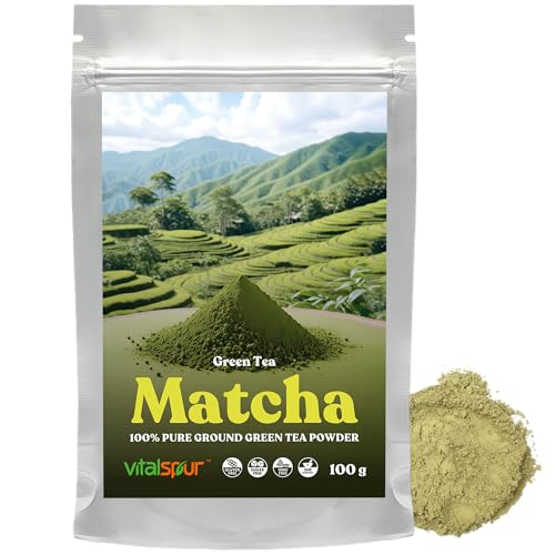 VitalSpur Matcha Grüntee Pulver 100% Natürlich Reines, 100 g von VitalSpur