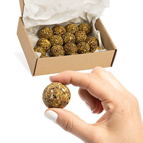 Vitalityballs - 18x Natürliche Energy Balls "Pistachio" ohne zusätzlichem Zucker 100 % Vegan - Eiweiß Energiekugel Power Snacks - Energiebällchen mit Datteln und 45 % Pistazien von Vitalityballs