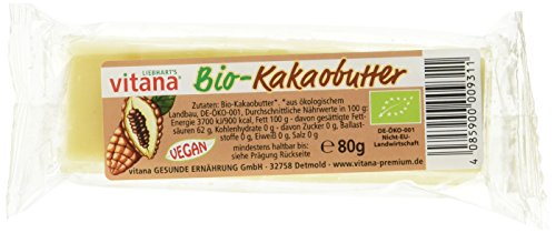 Vitana premium Kakaobutter im Block vegan, 7er Pack (7 x 80 g) von Vitana-Premium