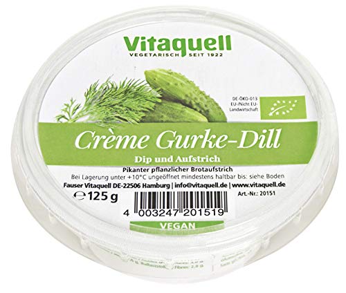 Vitaquell Bio Crème Gurke-Dill - veganer Frischkäse 125 g von Vitaquell