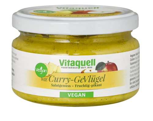 Vitaquell Curry-GefVlügel-Salat - vegan, fruchtig-pikant, 180 g To Go von Vitaquell