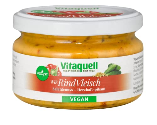 Vitaquell RindVleisch-Salat - vegan herzhaft-pikant, 180 g von Vitaquell