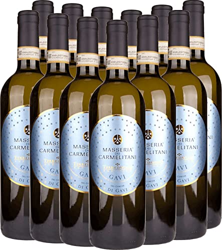 Masseria Dei Carmelitani Gavi di Gavi DOCG Vite Colte Weißwein 12 x 0,75l VINELLO - 12 x Weinpaket inkl. kostenlosem VINELLO.weinausgießer von Vite Colte