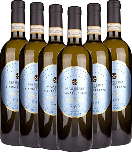 Masseria Dei Carmelitani Gavi di Gavi DOCG Vite Colte Weißwein 6 x 0,75l VINELLO - 6 x Weinpaket inkl. kostenlosem VINELLO.weinausgießer von Vite Colte