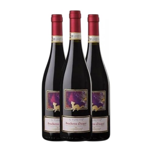 Vite Colte Il Furetto Groppello Brachetto d'Acqui 75 cl Rotwein (Karton mit 3 Flaschen von 75 cl) von Vite Colte