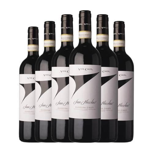 Vite Colte San Nicolao Barbera Barbera d'Asti 75 cl Rotwein (Karton mit 6 Flaschen von 75 cl) von Vite Colte